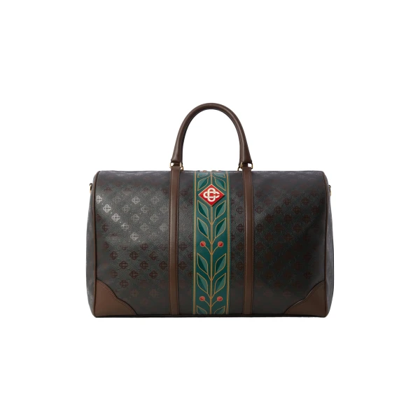 Casablanca Dark Brown Monogram Weekender Bag | Totes & Top-Handle Bags | Luxury Shoes 