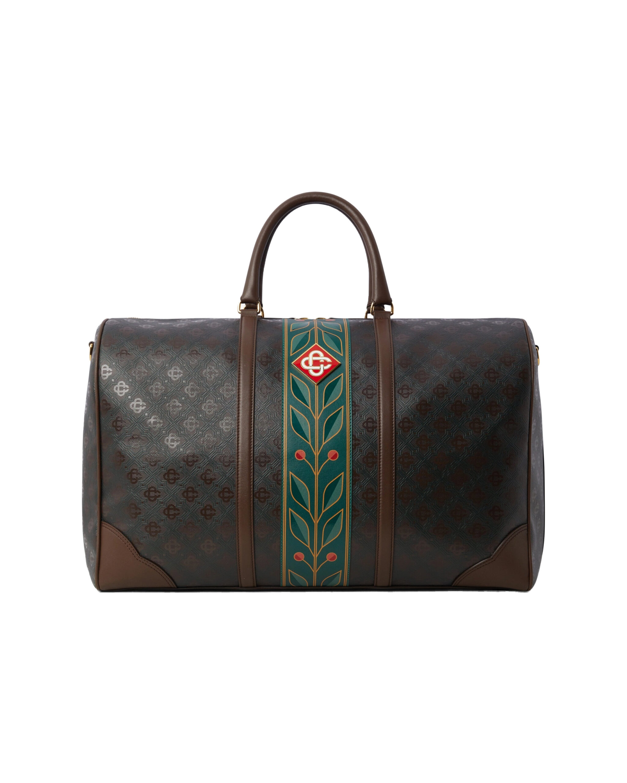 Casablanca Dark Brown Monogram Weekender Bag Casablanca Dark Brown Monogram Weekender Bag | Totes & Top-Handle Bags | Luxury Shoes