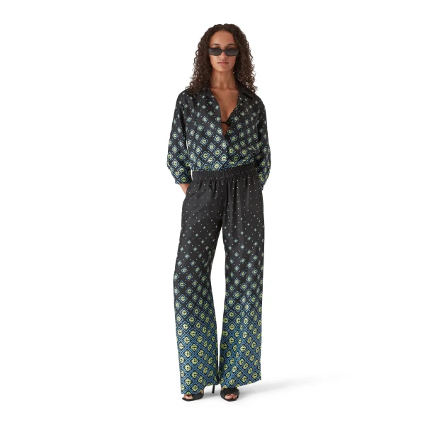 Casablanca Degrade Monogram Long Sleeve Silk Shirt | Shirt | Luxury Shoes 