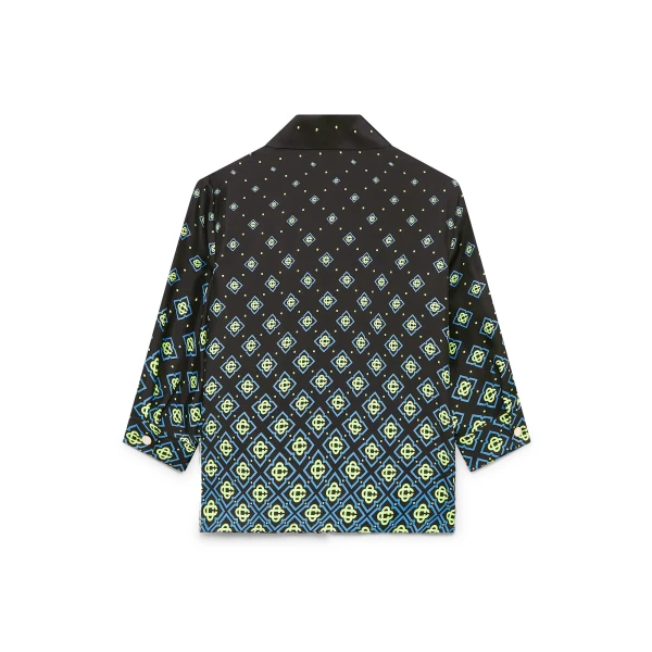 Casablanca Degrade Monogram Long Sleeve Silk Shirt | Shirt | Luxury Shoes 