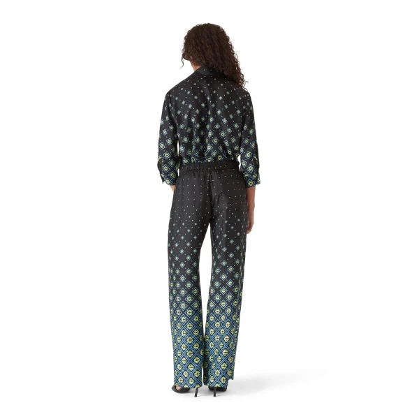 Casablanca Degrade Monogram Silk Trousers | Pants | Luxury Shoes 
