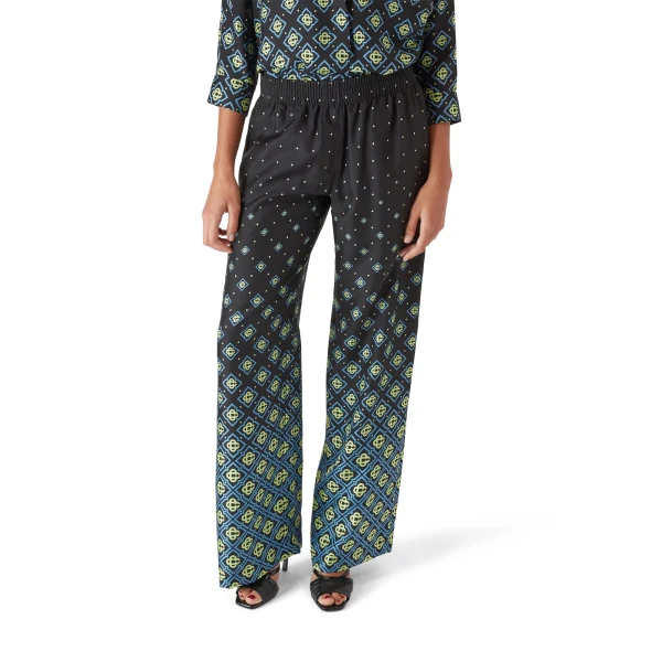 Casablanca Degrade Monogram Silk Trousers | Pants | Luxury Shoes 