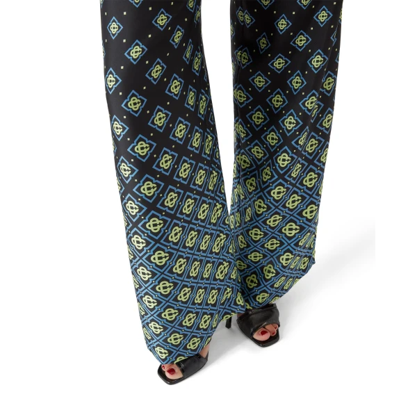 Casablanca Degrade Monogram Silk Trousers | Pants | Luxury Shoes 