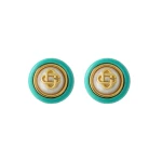 Casablanca Gold & Turquoise Pearl Studs | Earrings | Luxury Shoes 