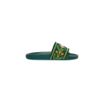 Casablanca Green Embroidered Terry Slides | Flip Flops & Slides | Luxury Shoes 