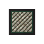 Casablanca Green & Navy Check Monogram Medium Silk Scarf | Scarves | Luxury Shoes 