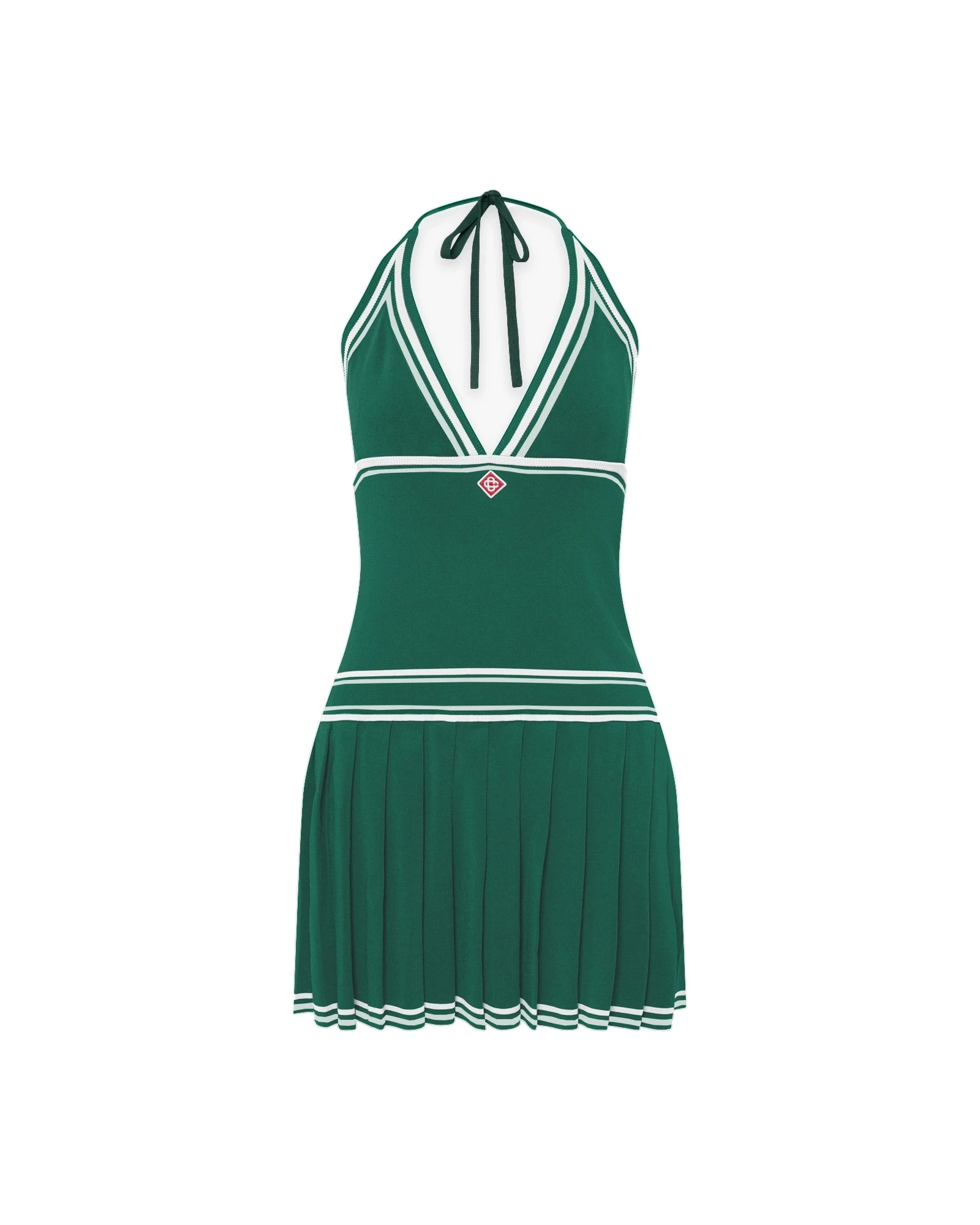 Casablanca Green Pleated Halter Mini Dress Casablanca Green Pleated Halter Mini Dress | Mini Dresses | Luxury Shoes