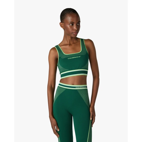 Casablanca Green Seamless Bralette | Bralette | Luxury Shoes 