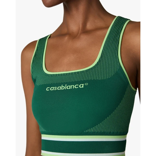 Casablanca Green Seamless Bralette | Bralette | Luxury Shoes 