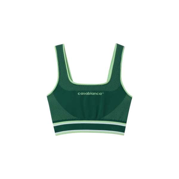 Casablanca Green Seamless Bralette | Bralette | Luxury Shoes 