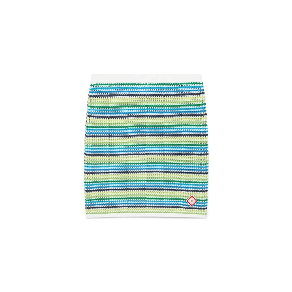 Casablanca Green Stripe Mini Skirt | Mini Skirt | Luxury Shoes 