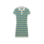 Casablanca Green Stripe Short Sleeve Midi Dress | Midi Dresses | Luxury Shoes 