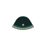 Casablanca Green Striped Crochet Hat | Hats | Luxury Shoes 