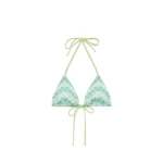 Casablanca Green Wavy Monogram Bikini Top | Bikini | Luxury Shoes 