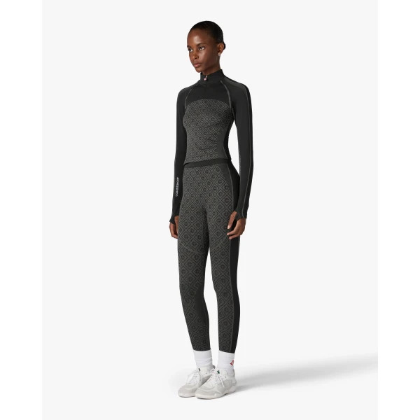 Casablanca Grey Seamless Monogram Leggings | Leggings | Luxury Shoes 