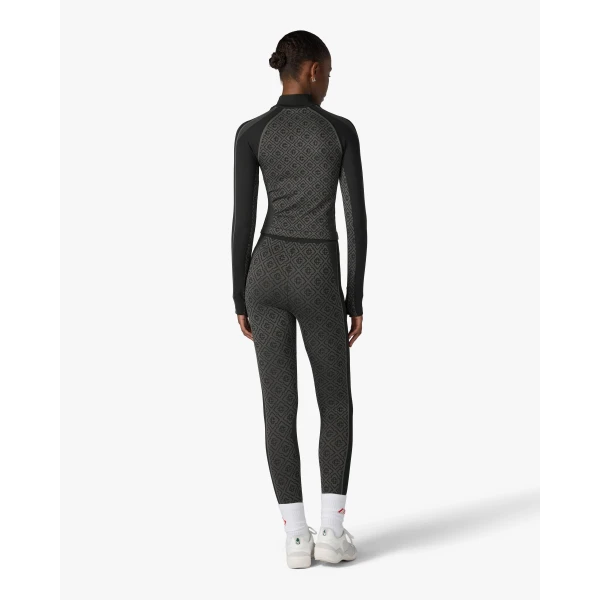 Casablanca Grey Seamless Monogram Leggings | Leggings | Luxury Shoes 