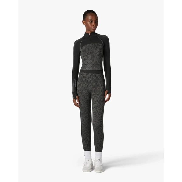 Casablanca Grey Seamless Monogram Long Sleeve Top | Long Sleeve | Luxury Shoes 