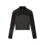 Casablanca Grey Seamless Monogram Long Sleeve Top | Long Sleeve | Luxury Shoes 