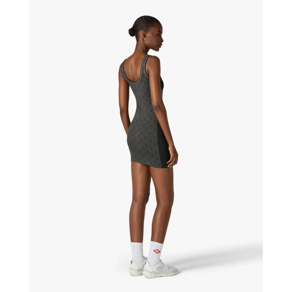 Casablanca Grey Seamless Monogram Mini Dress | Mini Dresses | Luxury Shoes 
