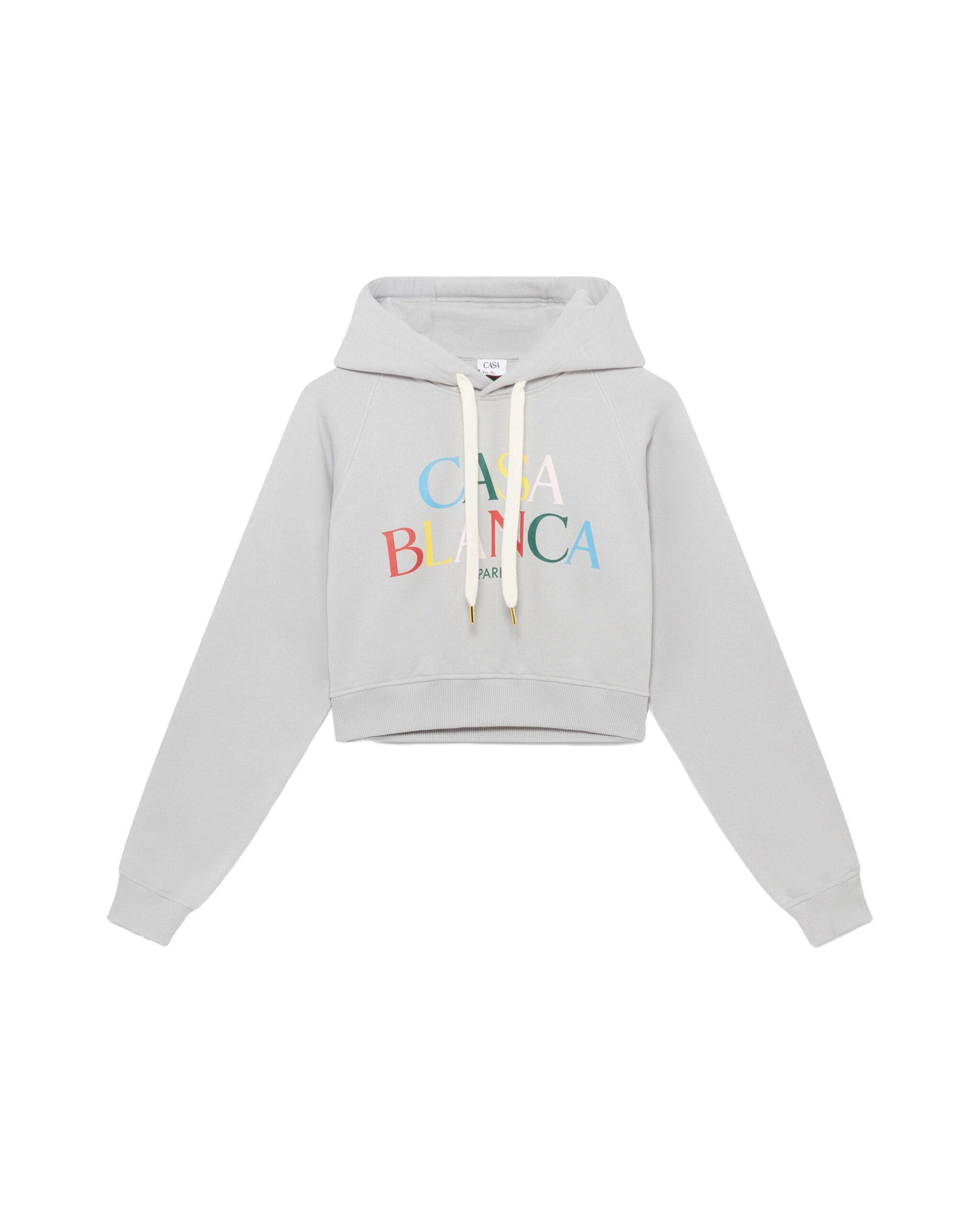 Casablanca Grey Stacked Logo Hooded Sweatshirt Casablanca Grey Stacked Logo Hooded Sweatshirt | Hoodies | Luxury Shoes