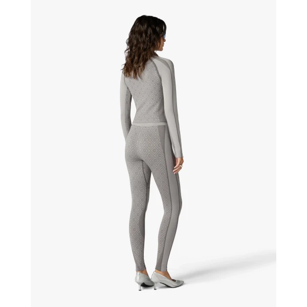 Casablanca Light Grey Seamless Monogram Leggings | Leggings | Luxury Shoes 