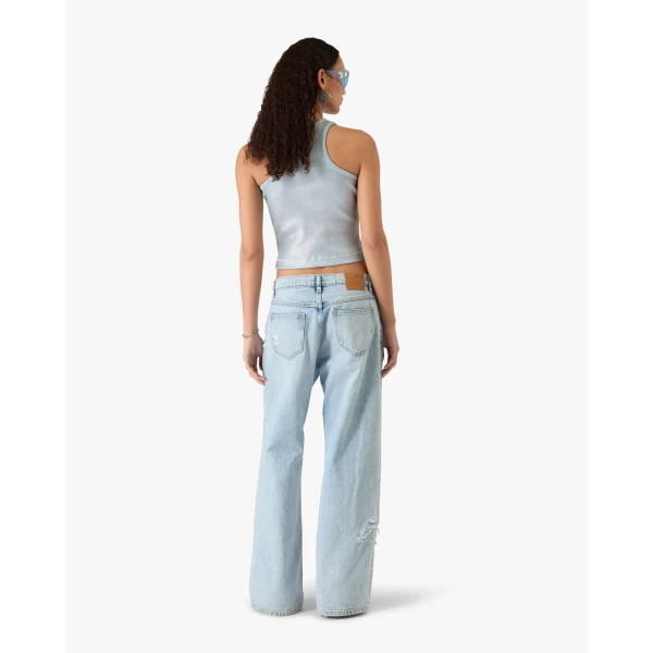 Casablanca Light Wash Graffiti Denim Jeans | Denim | Luxury Shoes 