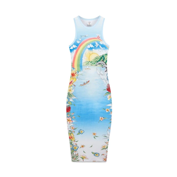 Multicolour Aloha Maxi Dress