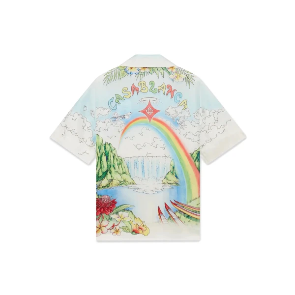 Casablanca Multicolour Aloha Short Sleeve Silk Shirt | Shirt | Luxury Shoes 