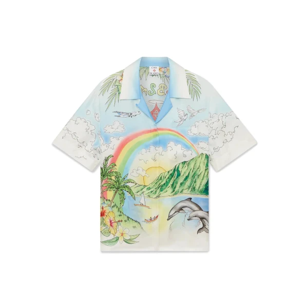 Multicolour Aloha Short Sleeve Silk Shirt