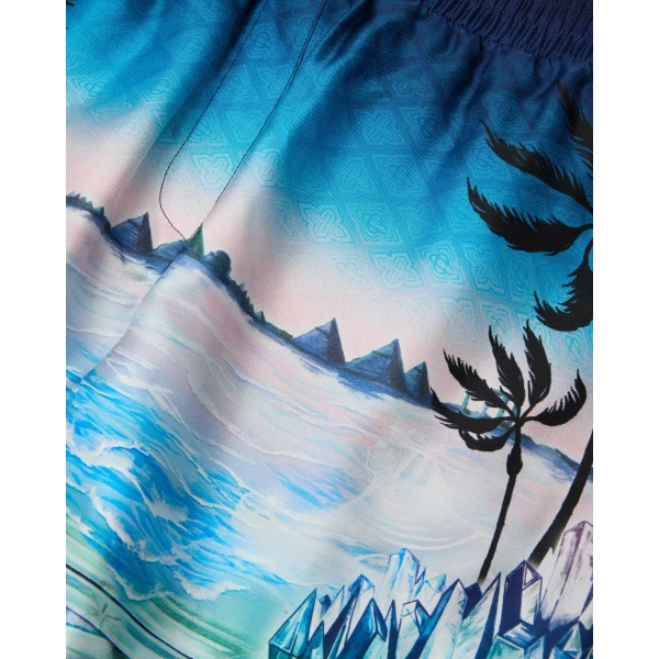 Casablanca Multicolour Crystal Alchemy Silk Twill Shorts | Shorts | Luxury Shoes 