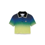 Casablanca Multicolour Gradient Short Sleeve Polo Shirt | Polo Shirt | Luxury Shoes 