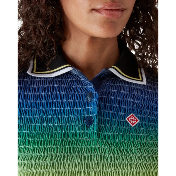 Casablanca Multicolour Gradient Short Sleeve Polo Shirt | Polo Shirt | Luxury Shoes 