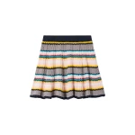 Casablanca Multicolour Knit Chevron Mini Skirt | Mini Skirt | Luxury Shoes 