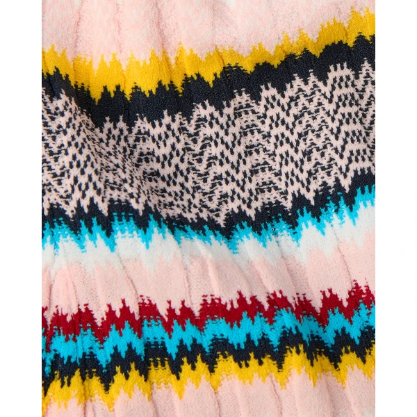 Casablanca Multicolour Knit Chevron Mini Skirt | Mini Skirt | Luxury Shoes 