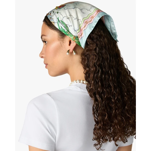 Casablanca Multicolour Ladurée x Casablanca Small Silk Scarf | Scarves | Luxury Shoes 