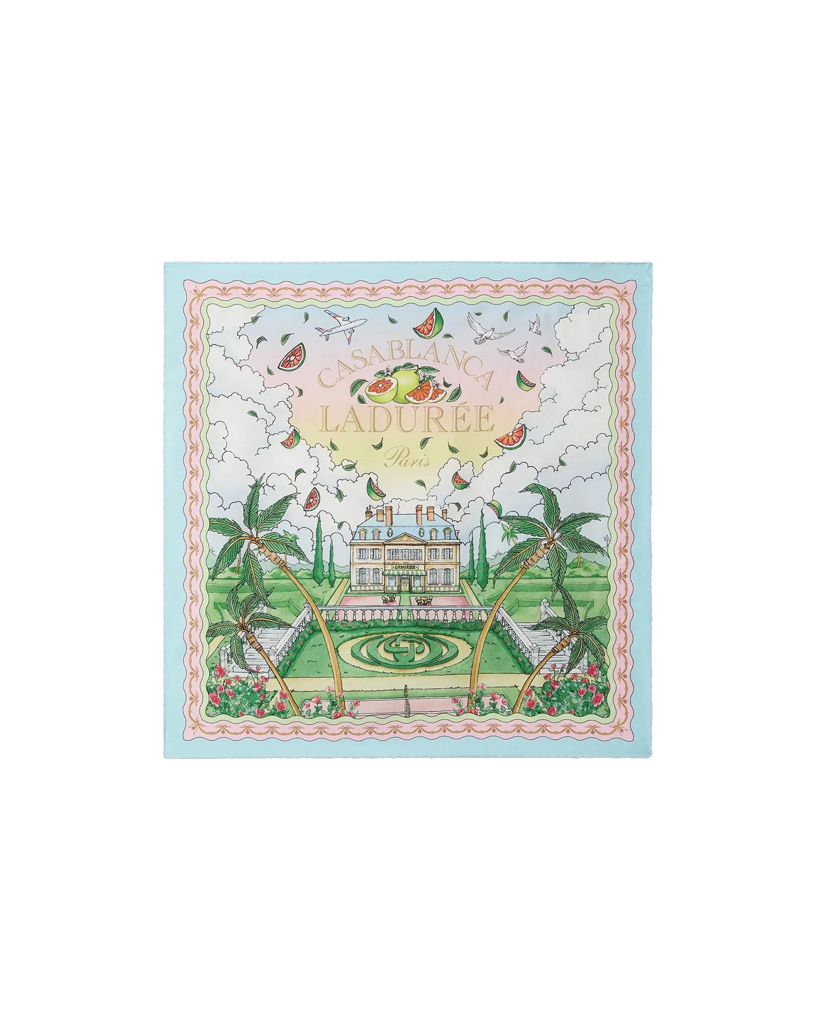 Casablanca Multicolour Ladurée x Casablanca Small Silk Scarf Casablanca Multicolour Ladurée x Casablanca Small Silk Scarf | Scarves | Luxury Shoes