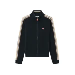 Casablanca Navy Café Culture Wool Track Jacket | Jackets | Luxury Shoes 