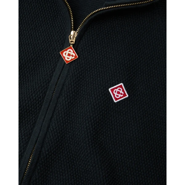 Casablanca Navy Café Culture Wool Track Jacket | Jackets | Luxury Shoes 