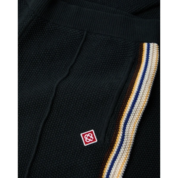 Casablanca Navy Café Culture Wool Track Pants | Sweatpants | Luxury Shoes 