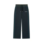 Casablanca Navy Low-Rise Punto Joggers with Contrast Piping | Sweatpants | Luxury Shoes 