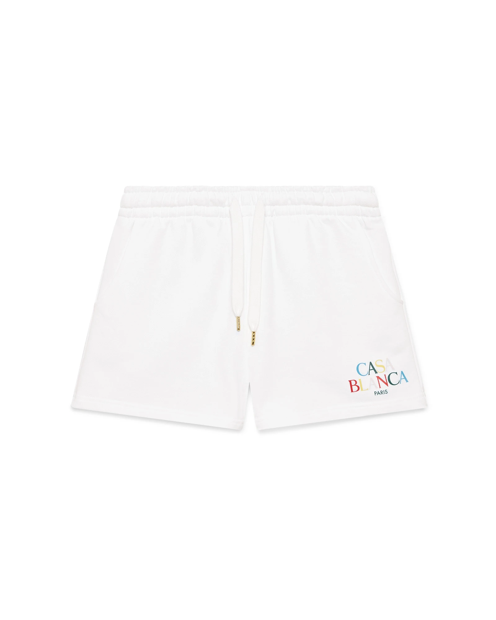 Casablanca Off-White Stacked Logo Sweatshorts Casablanca Off-White Stacked Logo Sweatshorts | Shorts | Luxury Shoes