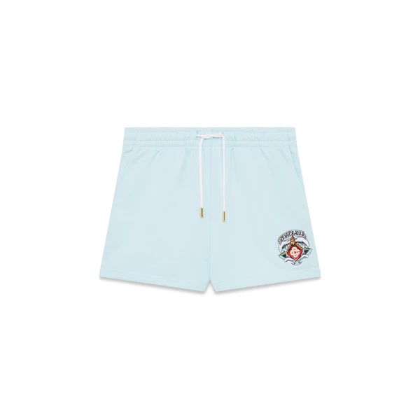 Casablanca Pale Blue Waves Sweatshorts | Shorts | Luxury Shoes 