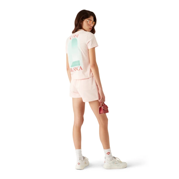Casablanca Pink L'Arche Sweatshorts | Shorts | Luxury Shoes 