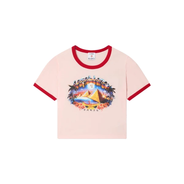 Pink Pyramid Tourism Cropped Baby Short Sleeve T-Shirt