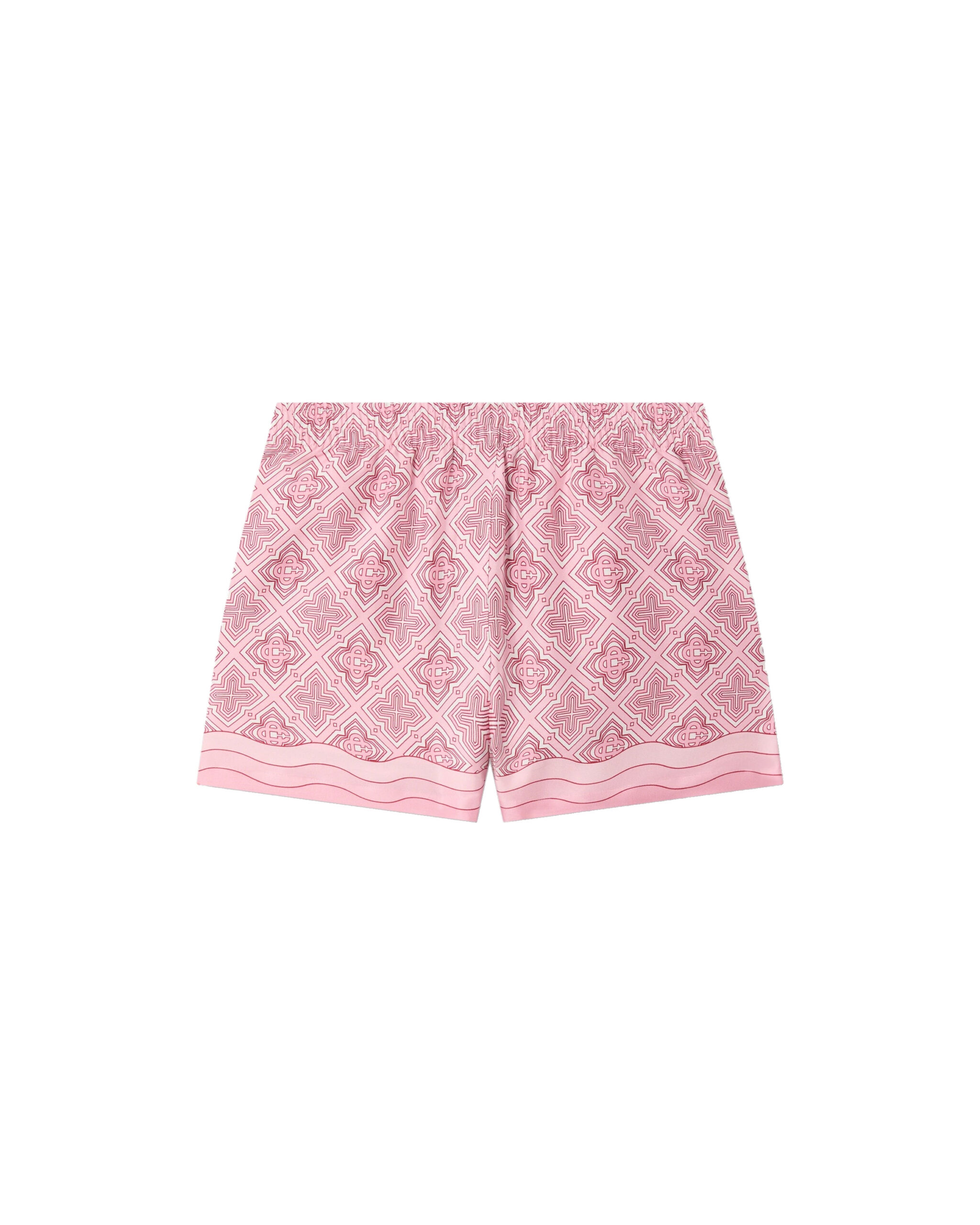 Casablanca Pink Radiating Monogram Silk Shorts Casablanca Pink Radiating Monogram Silk Shorts | Shorts | Luxury Shoes