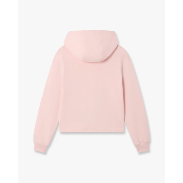Casablanca Pink Tennis Club Icon Pyramid Abduction Cropped Hooded Sweatshirt | Hoodies | Luxury Shoes 