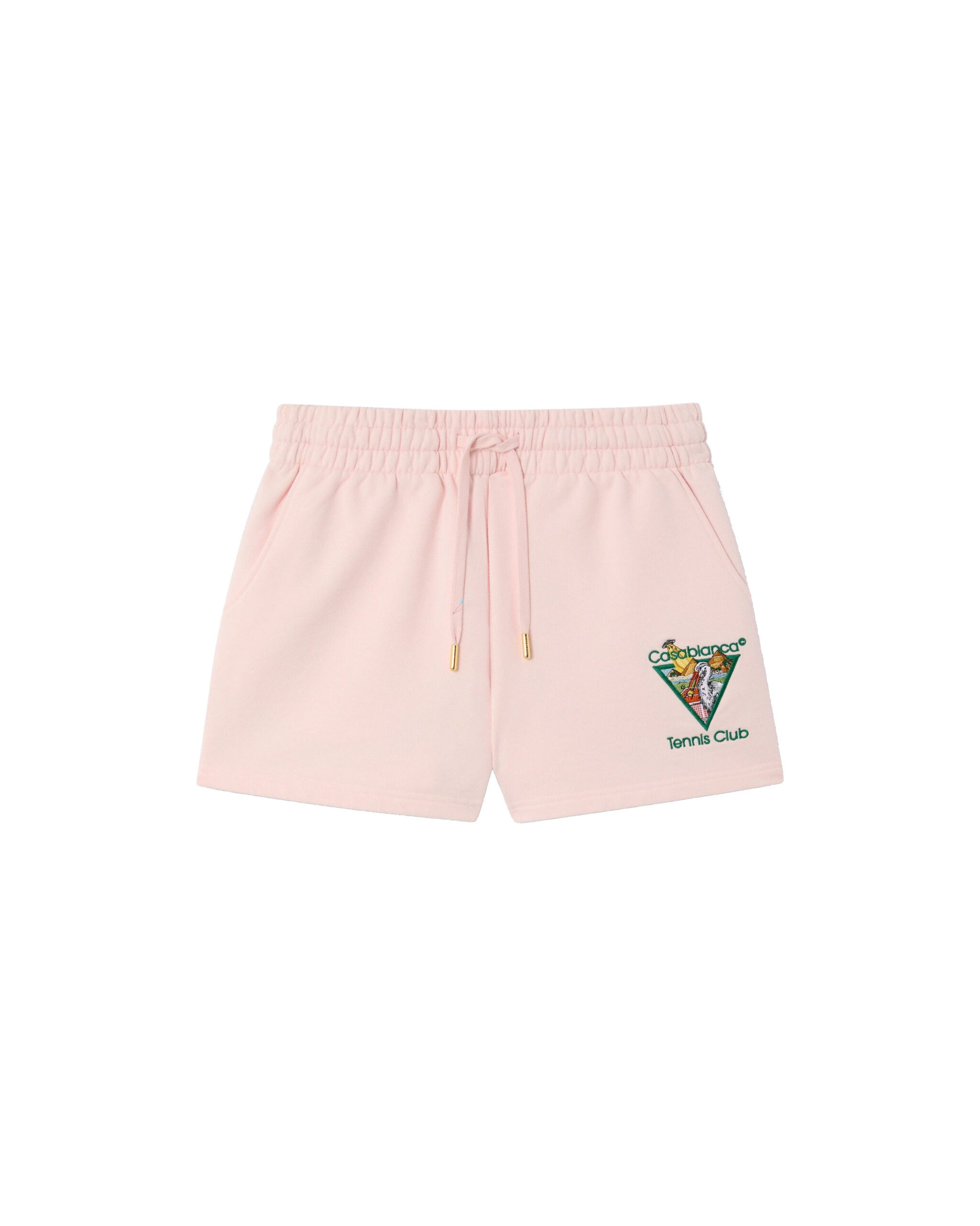 Casablanca Pink Tennis Club Icon Pyramid Abduction Embroidered Sweatshorts Casablanca Pink Tennis Club Icon Pyramid Abduction Embroidered Sweatshorts | Shorts | Luxury Shoes