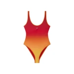 Casablanca Red & Orange Gradient Printed Swimsuit | Swimsuits | Luxury Shoes 