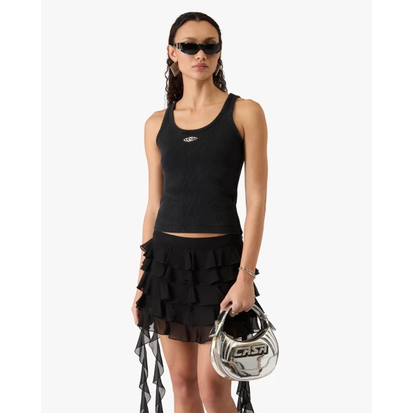 Casablanca Silver Biker Bag | Shoulder & Crossbody Bags | Luxury Shoes 