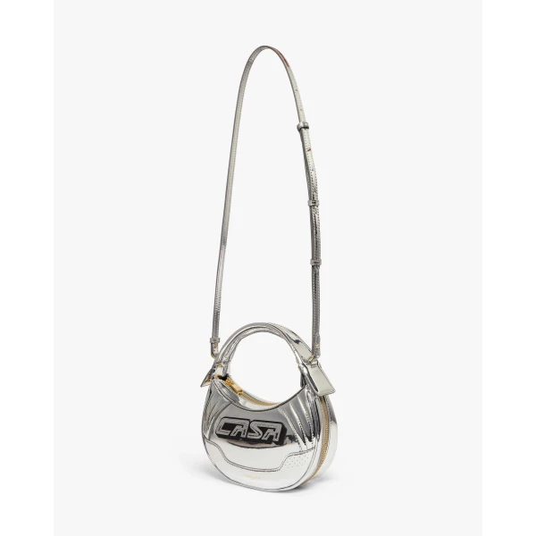 Casablanca Silver Biker Bag | Shoulder & Crossbody Bags | Luxury Shoes 